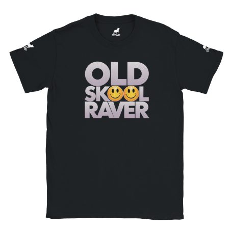 90`s Rave raver t-shirt - unisex - nostalgia - old skool - made by stomp Ravewear -  black