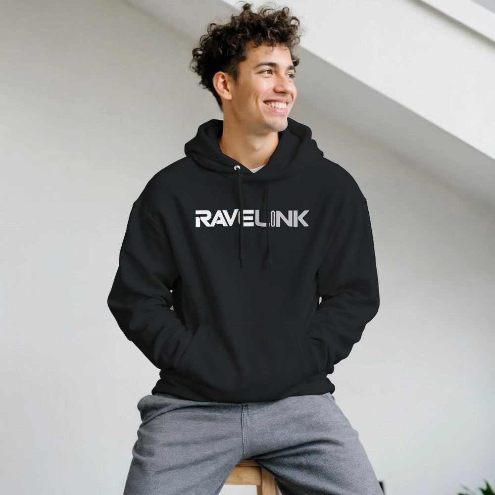 A RaveLink rave hoodie - in Black - Unisex - Premium quality - Stomp ravewear