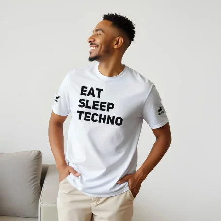 techno saved me - eat sleep Techno unisex t-shirt - stomp ravewear  premium quality